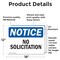Signmission No Solicitation OSHA Notice Sign, Vinyl Decal, 18in W x 12in L, 2PK OS-2PACK-NS-D-1218-L-16197 - alternate 4
